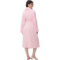 Women’s plush fleece long striped bathrobe