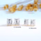 14k gold emerald cut moissanite studs
