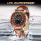 LIGE Creative Luxury Men’s Watch – Waterproof Quartz Chronograph with Stainless Steel Strap