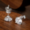 K.NOBSPIN GRA Certified Moissanite Stud Earrings