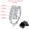 Smyoue 10 gems full moissanite ring