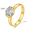 Classic 2ct 14K Gold Moissanite Wedding Band