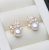 Real freshwater pearl flower earrings