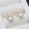 Real freshwater pearl flower earrings