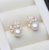 Real freshwater pearl flower earrings