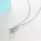 Anziw S925 Infinity Necklace 8mm 2.0CT Moissanite Pendant