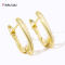 Premium 18K Gold Plated Brass Earring Hooks with Cubic Zirconia