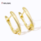 Premium 18K Gold Plated Brass Earring Hooks with Cubic Zirconia