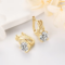 ANZIW Real 925 Sterling Silver Infinity Hoop Moissanite Drop Earrings