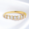 Smyoue 18k Plated Moissanite Band – 7-Stone Classic Match Wedding Ring