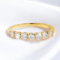 Smyoue 18k Plated Moissanite Band – 7-Stone Classic Match Wedding Ring