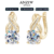 ANZIW Real 925 Sterling Silver Infinity Hoop Moissanite Drop Earrings