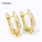 Premium 18K Gold Plated Brass Earring Hooks with Cubic Zirconia