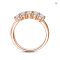 Silver Chakra 5-Stone Moissanite Diamond Engagement Ring