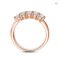 Silver Chakra 5-Stone Moissanite Diamond Engagement Ring
