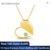 Silver Chakra AU585 14K Gold Unfold Your Heart Moissanite Necklace