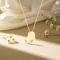 Silver Chakra AU585 14K Gold Unfold Your Heart Moissanite Necklace