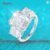 Smyoue 12cttw Emerald Cut Moissanite Engagement Ring