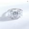 Smyoue 12cttw Emerald Cut Moissanite Engagement Ring