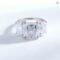 Smyoue 12cttw Emerald Cut Moissanite Engagement Ring