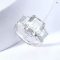 Smyoue 12cttw Emerald Cut Moissanite Engagement Ring