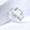 Smyoue 12cttw Emerald Cut Moissanite Engagement Ring