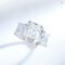 Smyoue 12cttw Emerald Cut Moissanite Engagement Ring