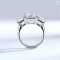 Smyoue 12cttw Emerald Cut Moissanite Engagement Ring