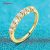 Smyoue 18k Plated Moissanite Band – 7-Stone Classic Match Wedding Ring