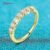Smyoue 18k Plated Moissanite Band – 7-Stone Classic Match Wedding Ring