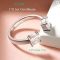 Smyoue 1CTTW Princess Cut Moissanite Adjustable Ring