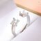 Smyoue 1CTTW Princess Cut Moissanite Adjustable Ring