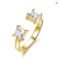 Smyoue 1CTTW Princess Cut Moissanite Adjustable Ring