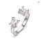 Smyoue 1CTTW Princess Cut Moissanite Adjustable Ring
