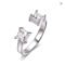 Smyoue 1CTTW Princess Cut Moissanite Adjustable Ring