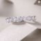 Smyoue 3mm Bubble Full Moissanite Eternity Ring