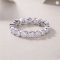 Smyoue 3mm Bubble Full Moissanite Eternity Ring