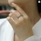 Smyoue 3mm Bubble Full Moissanite Eternity Ring