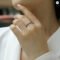 Smyoue 3mm Bubble Full Moissanite Eternity Ring