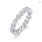 Smyoue 3mm Bubble Full Moissanite Eternity Ring