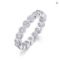 Smyoue 3mm Bubble Full Moissanite Eternity Ring