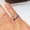Smyoue Certified 0.5CT Pear Cut Moissanite Ring