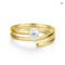 Smyoue Certified 0.5CT Pear Cut Moissanite Ring