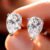 Smyoue Pear Cut Certified Moissanite Stud Earrings