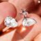 Smyoue Pear Cut Certified Moissanite Stud Earrings