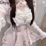 Summer Japanese Sweet Bow Lace Outfit