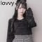 Sweet Japanese Fluffy Blouse Camisole Set