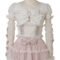 Sweet Japanese Lace Shirt Skirt Set