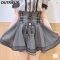 Sweet Lolita Heart Plaid Strap Skirt