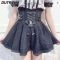 Sweet Lolita Heart Plaid Strap Skirt